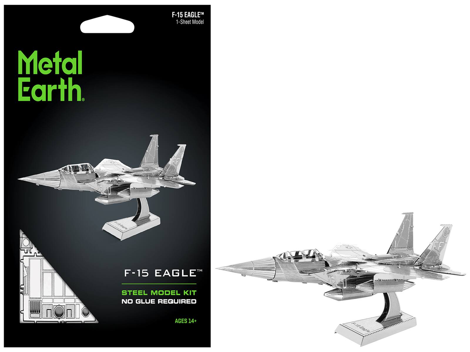 F-15 EAGLE™
1-Sheet Model
Metal Earth™
F-15 EAGLE™
STEEL MODEL KIT
NO GLUE REQUIRED
AGES 14+