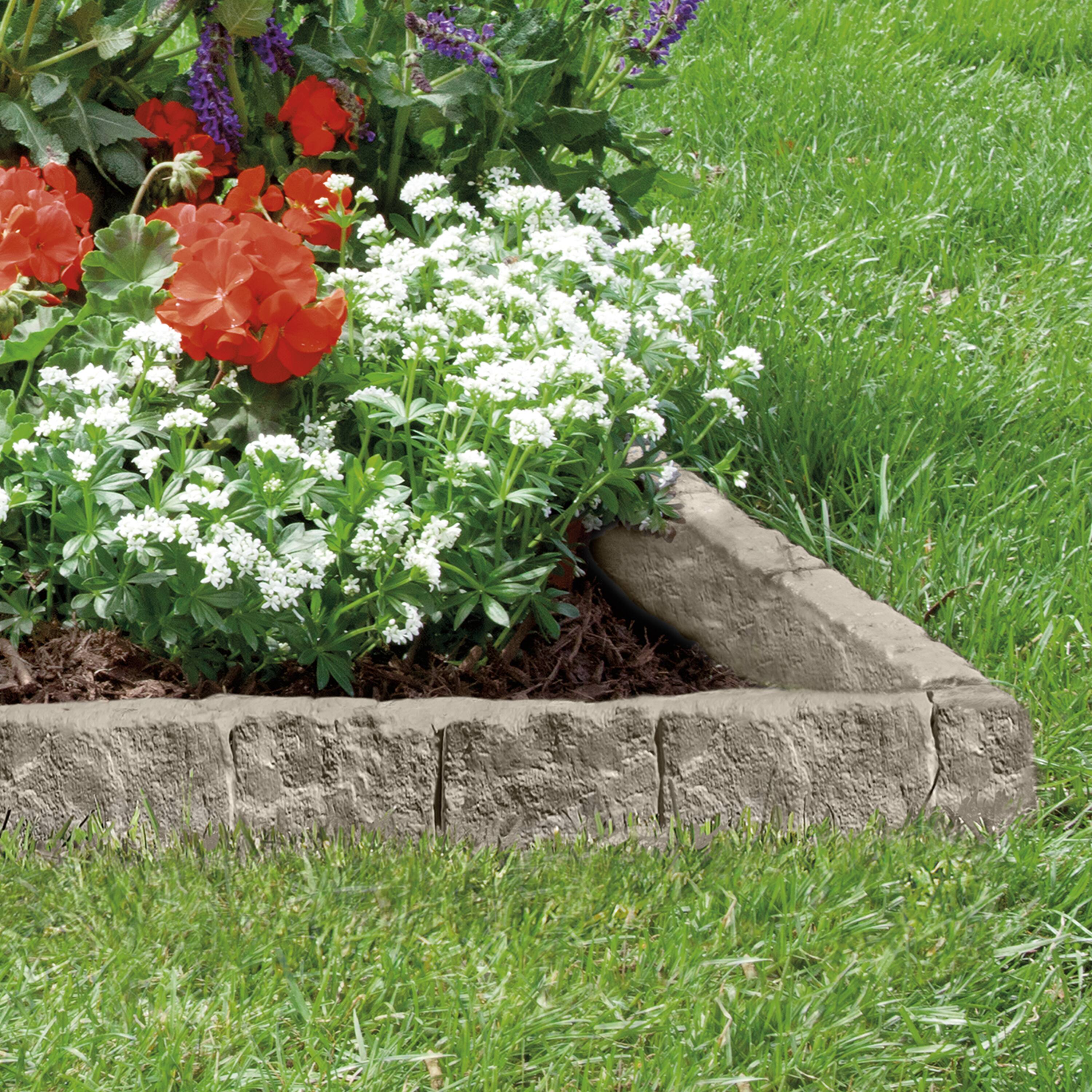 Alt View 2. Suncast - Suncast Landscape Border Decorative Natural Stone Edging, 12" Sections (30 Pack) - Gray.