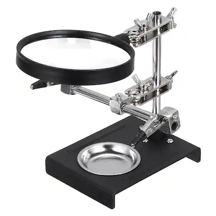 Front. Unique Bargains - PCB Circuit Board Holder, 6"x6.3"x4" Multifunctional PCB Fixing Holder Repair Fixture Clamping Tool.