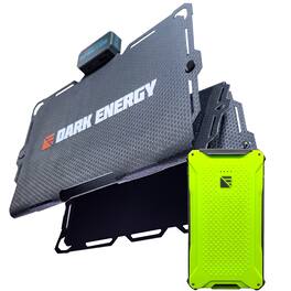 Dark Energy - Poseidon Pro 10,000 mAh Power Bank with Spectre 18W Folding Solar Panel | Complete Off-Grid Solar Generator for Camping - Green 18W-Gray