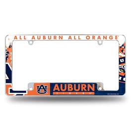 Rico Industries - Auburn University Tigers Chrome Metal License Plate Frame with Bold Full Frame Design - Multi