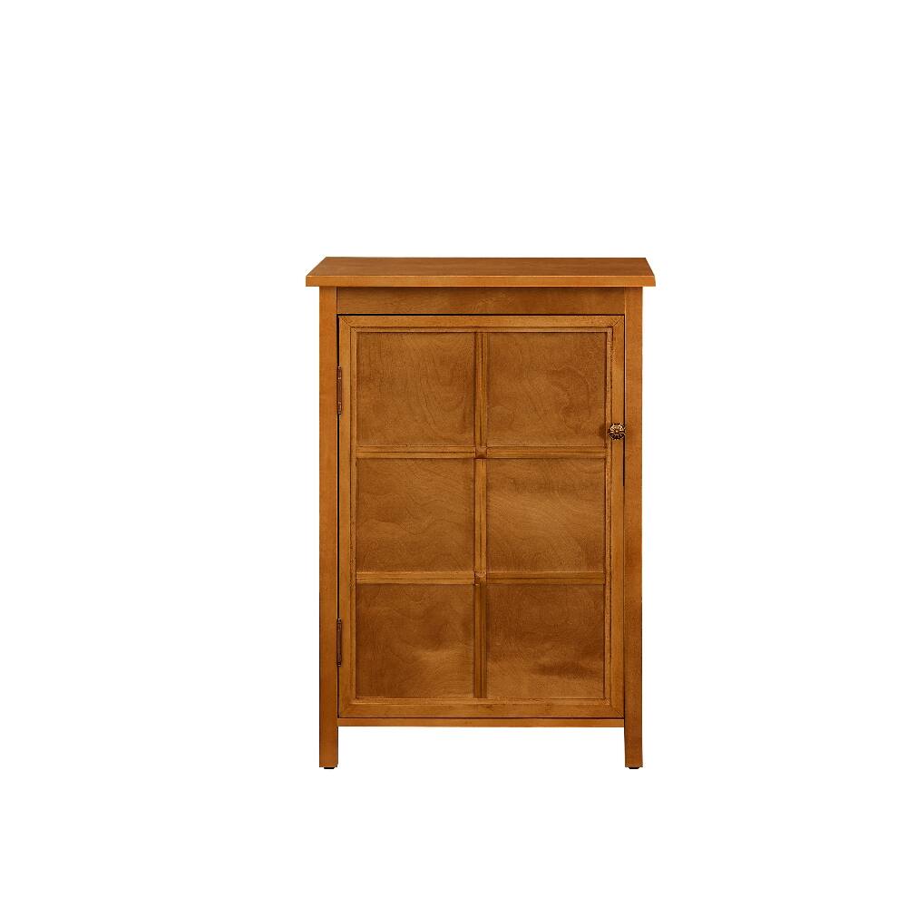 Alt View 10. Loheer - Loheer Mid Century Modern Floor Cabinet Retro Storage Cabinet with Doors Walnut Accent Console Table for Entryway - Walnut.
