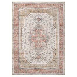 Acekool - Traditional Vintage Area Rug - Brown