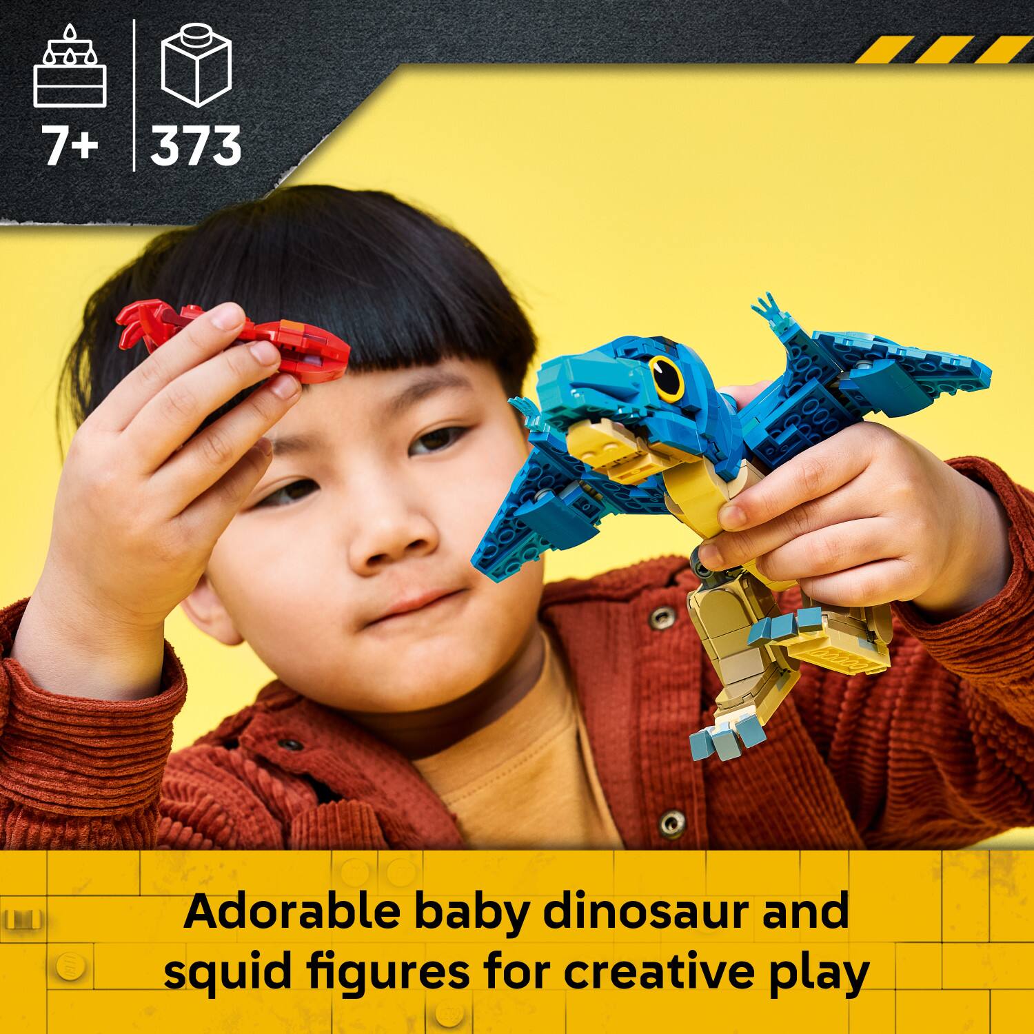 7+ 373  
Adorable baby dinosaur and squid figures for creative play