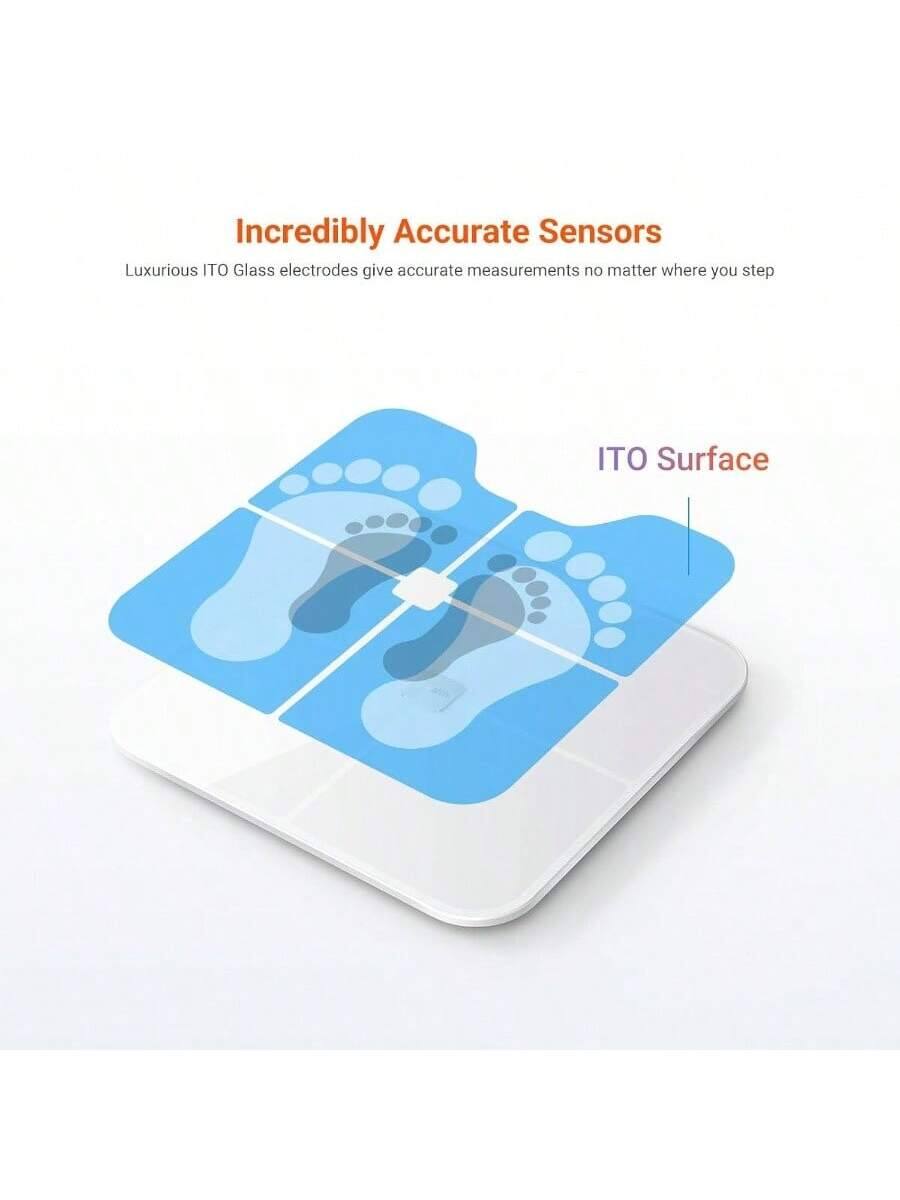 Incredibly Accurate Sensors  
Luxurious ITO Glass electrodes give accurate measurements no matter where you step  
ITO Surface