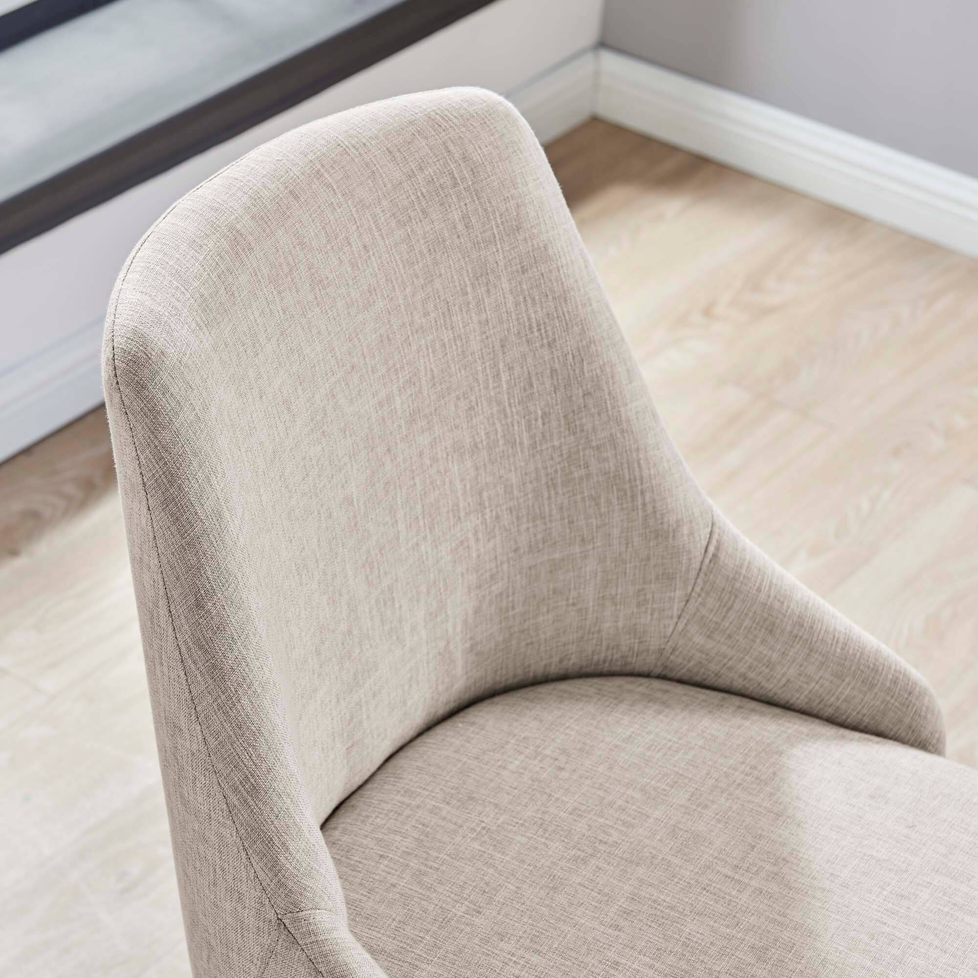 Left. Modway - Designate Swivel Upholstered Office Chair by Modway - Black Beige.