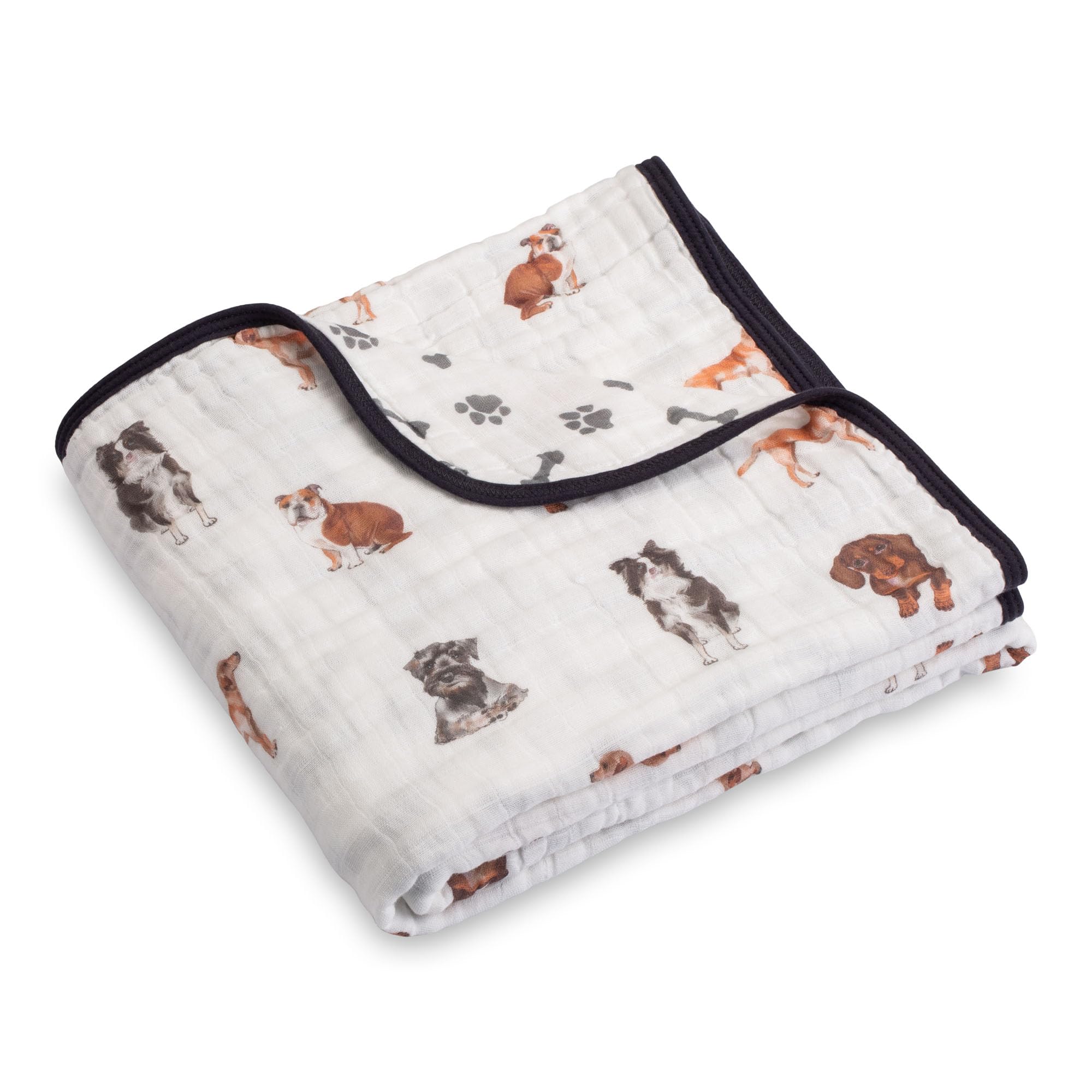 Dapper Styles - Muslin Blanket Cotton Quilt Lightweight For And 6 Layers Blankets 47 x 47 Soft Receiving duck Print - Paws and Relax-47 x 47 inches