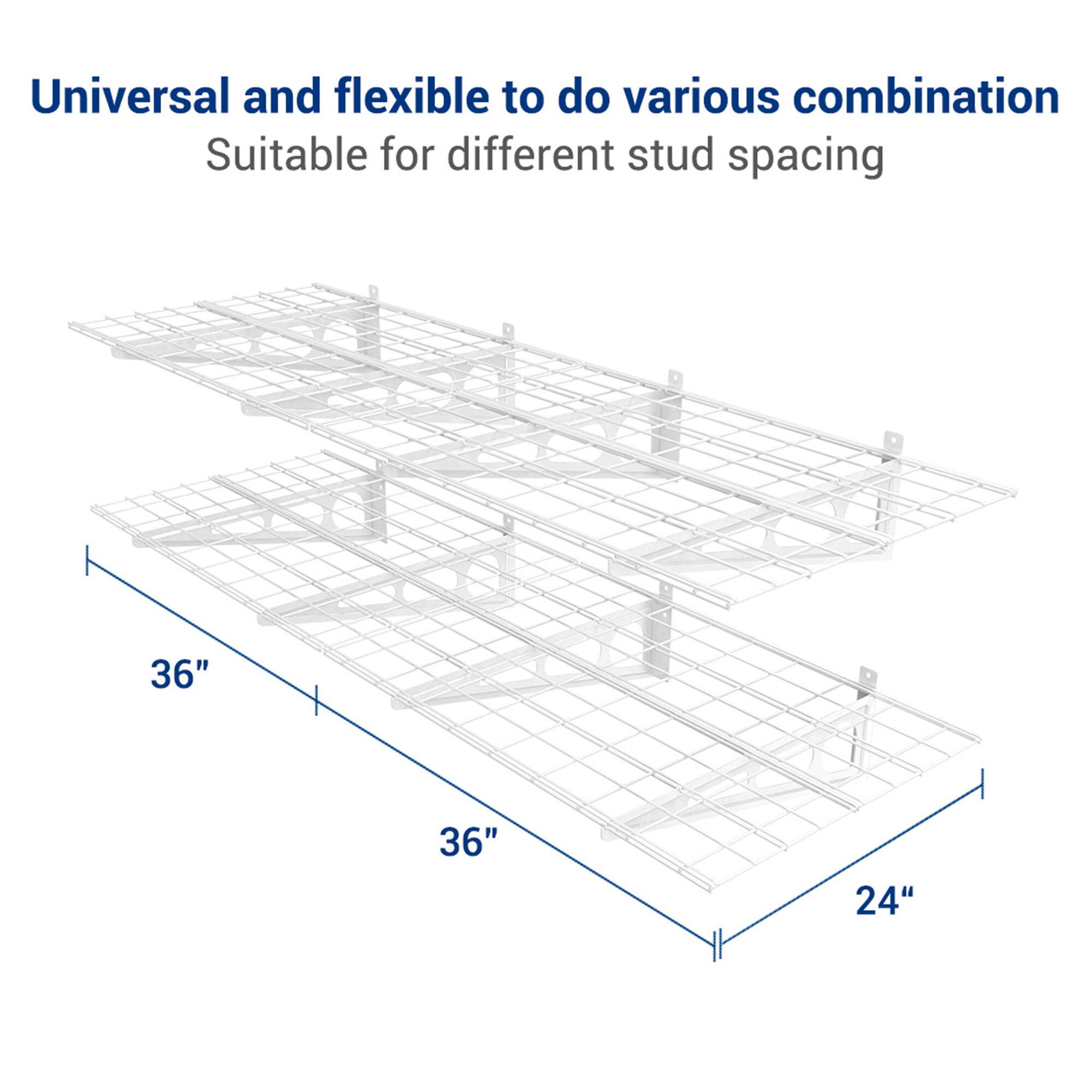 Universal and flexible to do various combination  
Suitable for different stud spacing  

36"  
36"  
24"