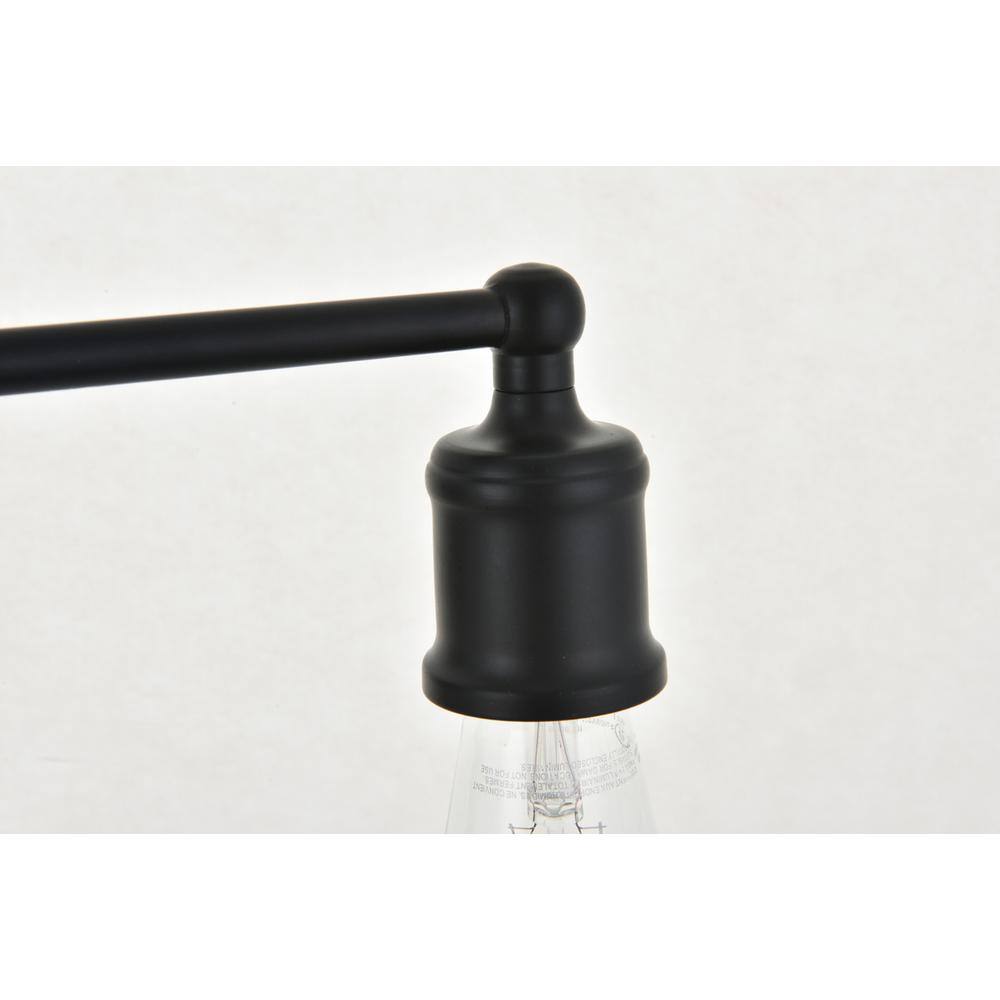 Alt View 2. Living District - Serif 3 light black Wall Sconce - Black.