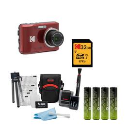 Kodak - PIXPRO FZ43 Friendly Zoom Digital Camera Bundle - Red