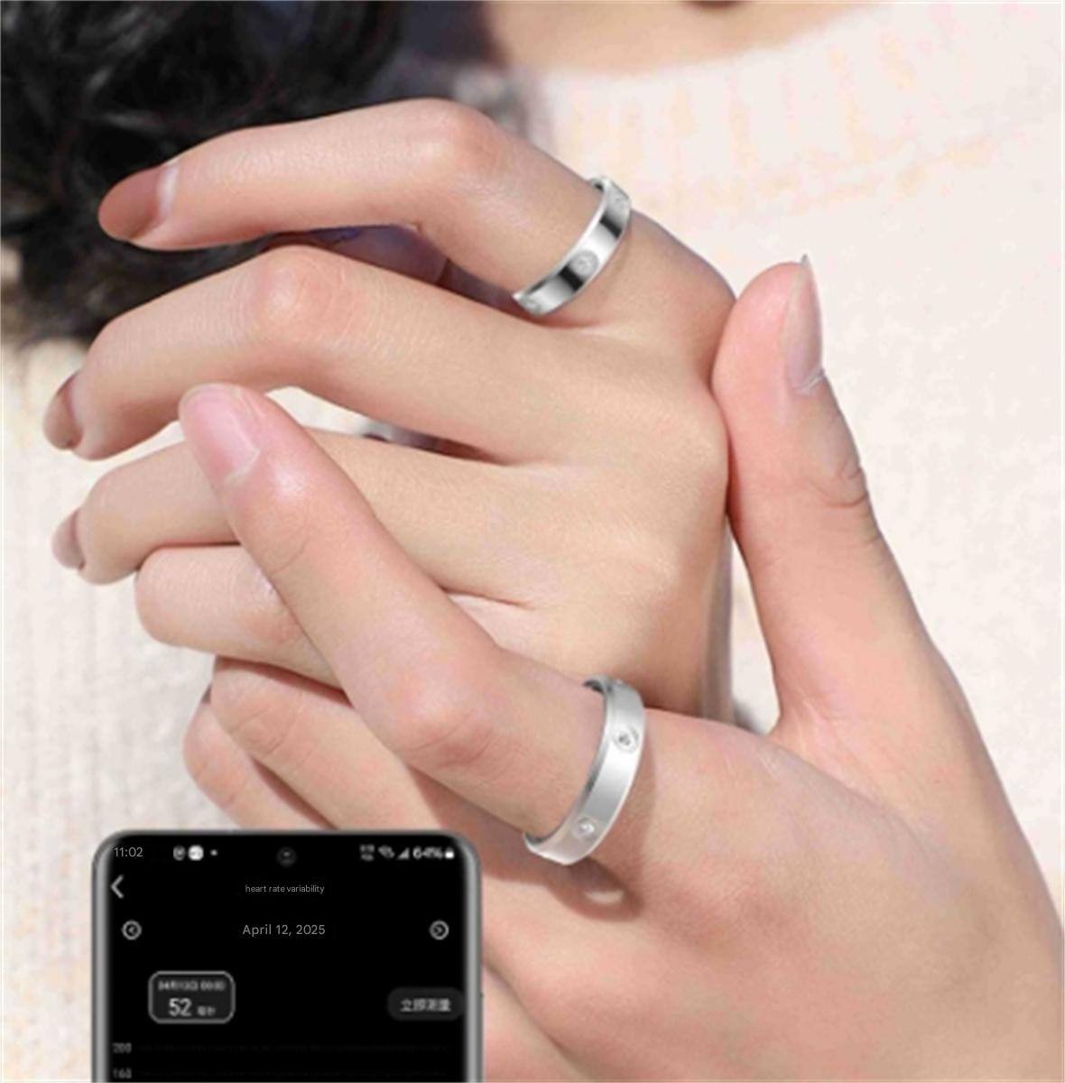 11:02 64% heart rate variability April 12, 2025 - 52 .. 200 T6a