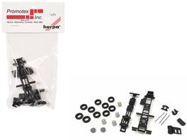 Short Chassis Kit for Kenworth Peterbilt and GMC Cabs 1/87 (HO) Plastic Model by Promotex - Black