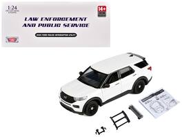 Motormax - 2022 Ford Police Interceptor Utility Unmarked "Builder's Kit" "Law Enforcement and Public Service" Series 1/24 - White