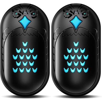 Front. MOSZAR LLC - Hand Warmers 2-Pack, Rechargeable 6000mAh Electric Pocket Heater, 20H Heat.