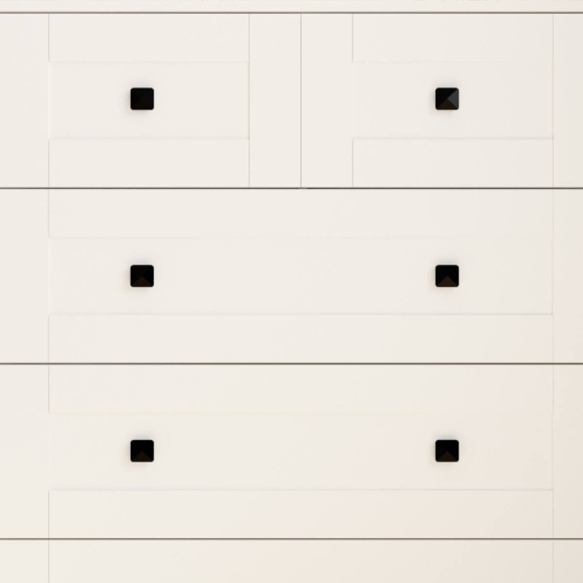 Alt View 3. TinyHomie - Chest Of Drawer with 5 drawers white color farm door - Ancient White.