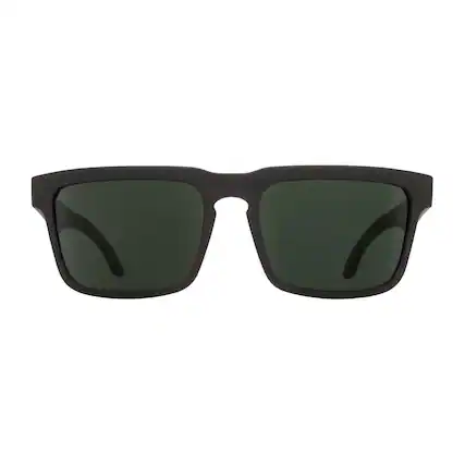 Front. Spy Optic - Spy Optic Helm Sunglasses (Happy Gray Green) - Matte Black.