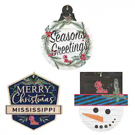 Jardine - Ole Miss Rebels Ornament Bundle - White