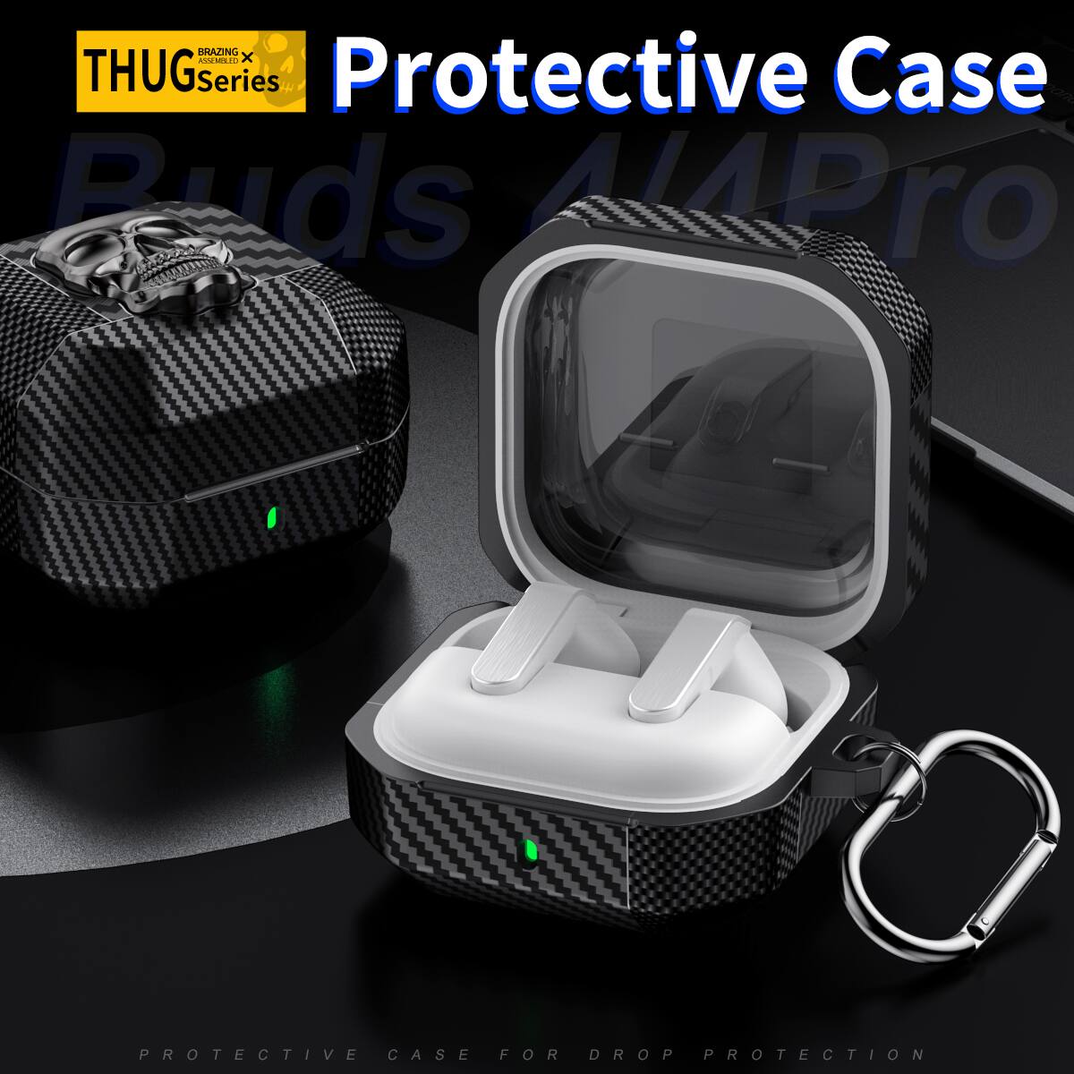 BRAZING x THUG Series  
Protective Case  
Protective Case for Drop Protection  

THUG Series  
Buds 4 Pro