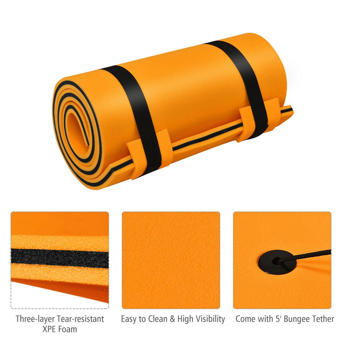 Three-layer Tear-resistant XPE Foam  
Easy to Clean & High Visibility  
Come with 5' Bungee Tether