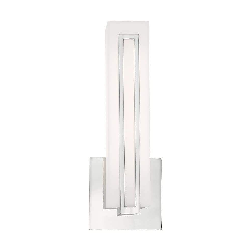 Alt View 1. Earthley Blooms - Lighting 10w Led Polished Chrome Ada Wall Sconce - Polished Chrome Medium.