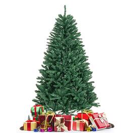 Gymax - 6 FT Artificial Christmas Tree Hinged Christmas Tree w/ 1355 Lush Branch Tips - Green