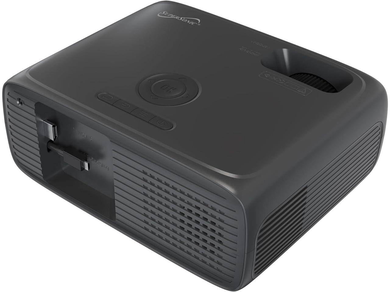 Alt View 2. Supersonic - Supersonic SC-282P Full HD 1080P LED Projector with Bluetooth, 7800 Lumens, LED 4" LCD, 40150" Display - Black.