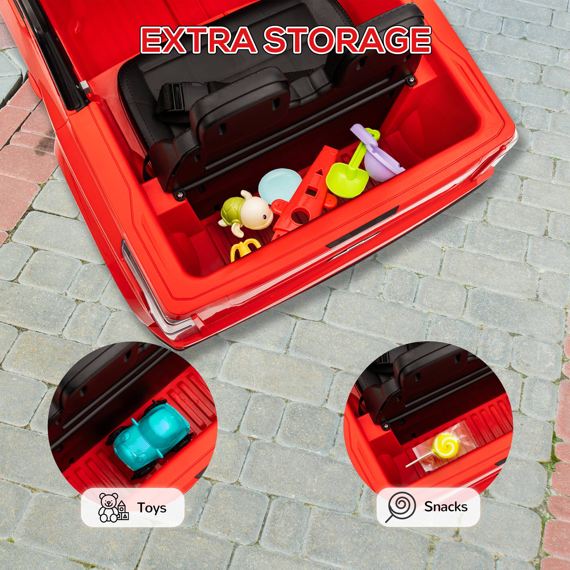 EXTRA STORAGE

Toys

Snacks