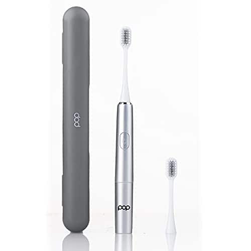Cozy Serene - Go Plus Travel Electric Toothbrush (rose Gold) | 2 Speeds W/ 18000-24000 Vibrations Per Minute - Silver