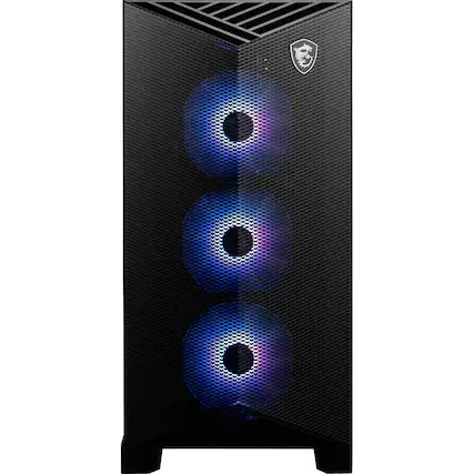 Front. MSI - Aegis R2 Gaming Desktop Computer Intel Core i9-14900F 96GB Memory NVIDIA GeForce RTX 5090 4TB SSD - Black.