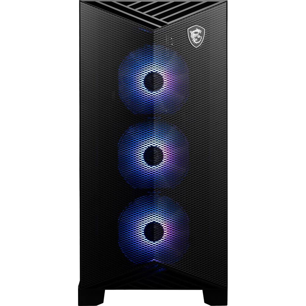 Front. MSI - Aegis R2 Gaming Desktop Computer Intel Core i9-14900F 96GB Memory NVIDIA GeForce RTX 5090 4TB SSD - Black.