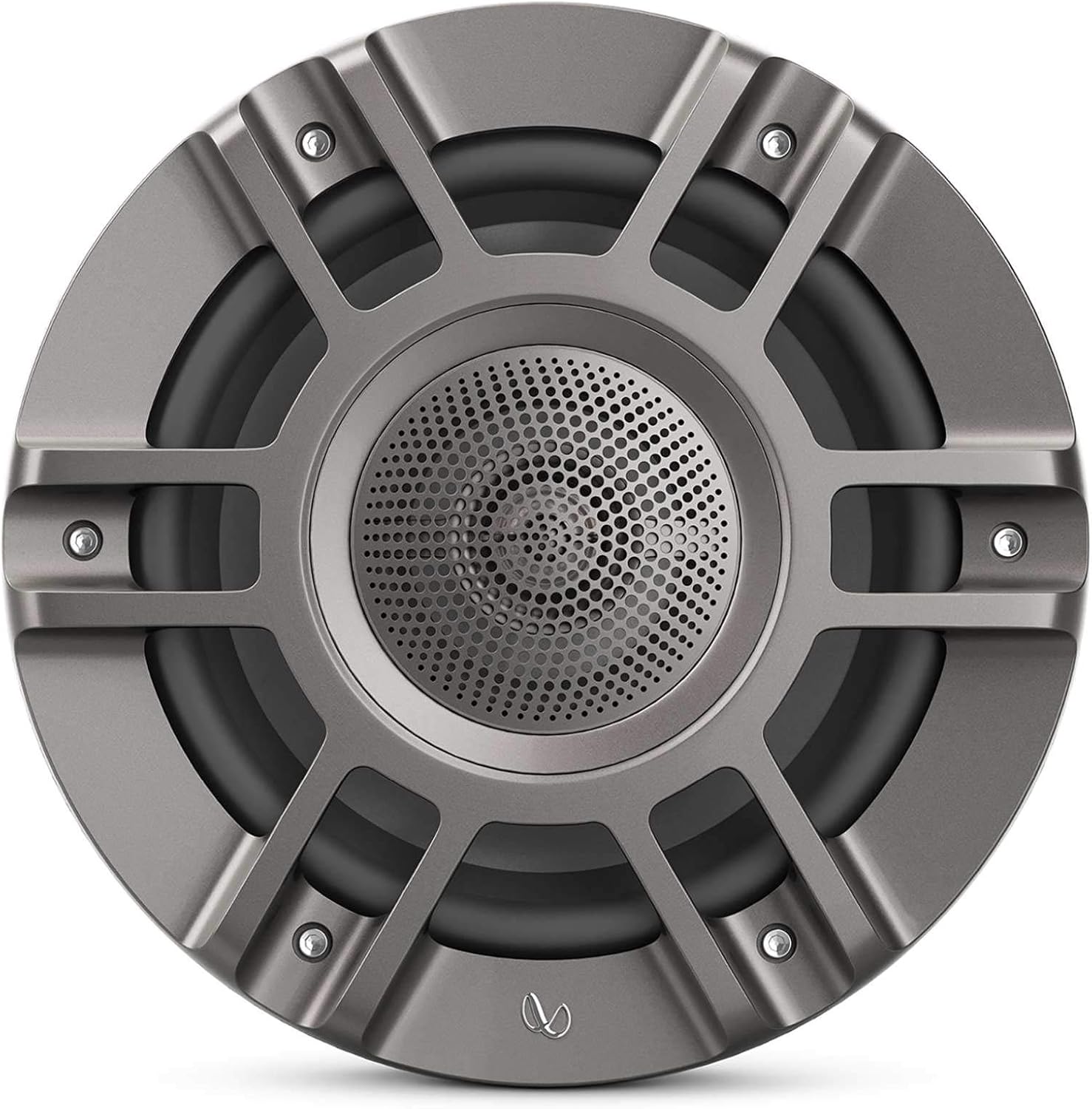 Back. Infinity - Infinity KAPPA8135MAM 8" 3 way Premium Marine Speaker RGB lighting - Titanium Convertible design / component mounting - Black.