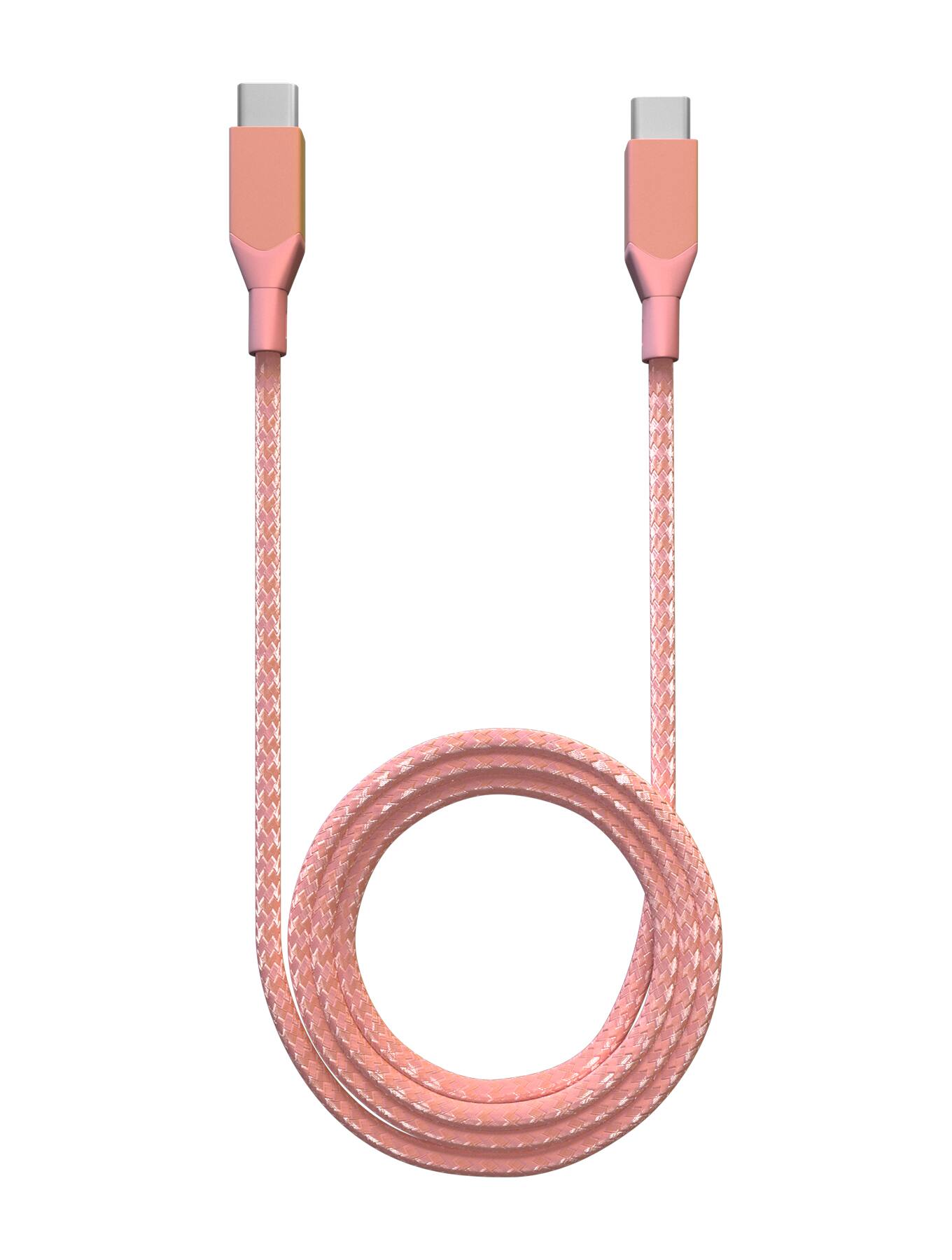 Alt View 2. Ampsentrix - 3 FT USB Type C To USB Type C Cable (Infinity) - Pink - Pink.