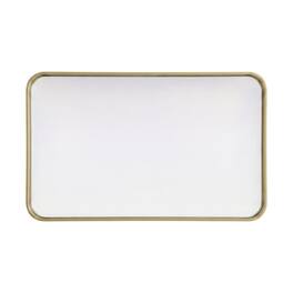 Elegant Decor - Contour Metal Rectangle Mirror 20x36 - Brass