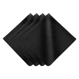 Unique Bargains - 4pcs Soft Eyeglass Cloths, 15.8"x15.8" Microfiber Cleaning Cloth for Lens, Glasses, Jewelry, LCD Screens, Cameras - Black