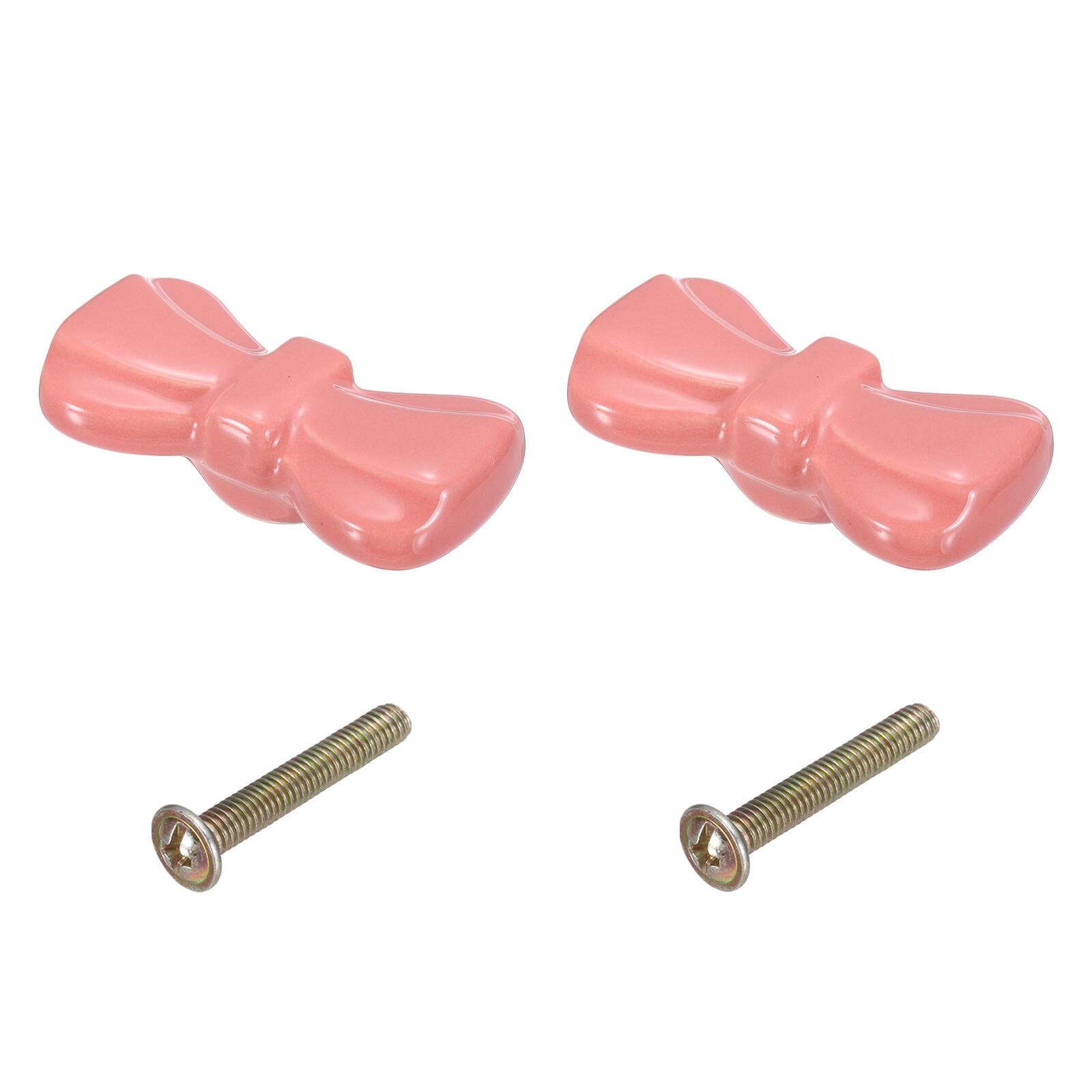 Unique Bargains - 2pcs Butterfly Ceramic Cabinet Knobs, Decorative Drawer Pulls w/ Screws for Cupboards - Orange Pink price history on PriceWatchPro