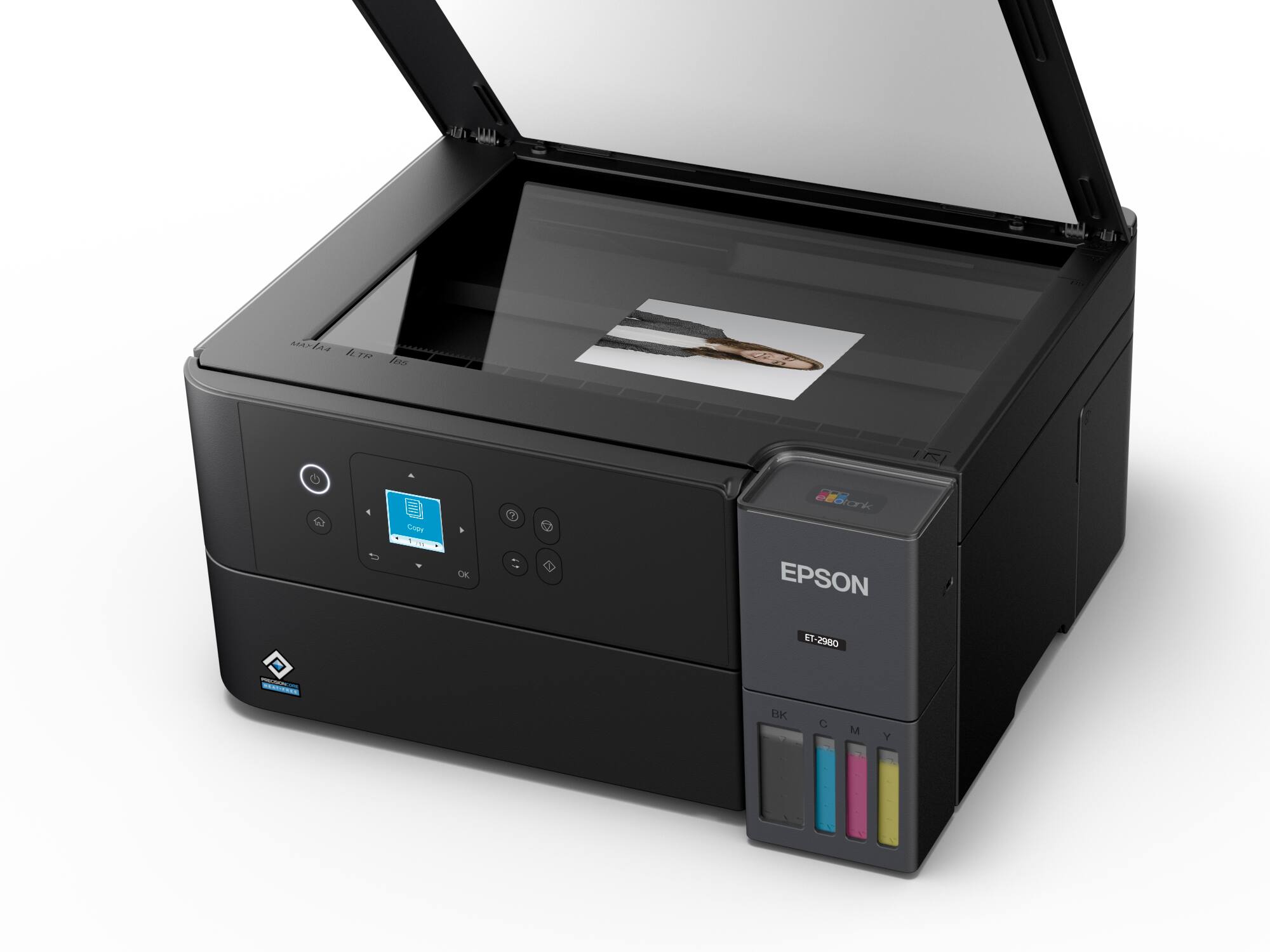 The text on the image reads "Epson 0805-T - BK C CMY M Y". This text is likely related to the Epson printer and its color options.