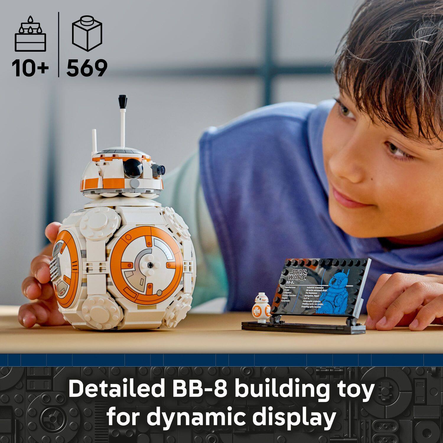 10+ 569  
Detailed BB-8 building toy for dynamic display