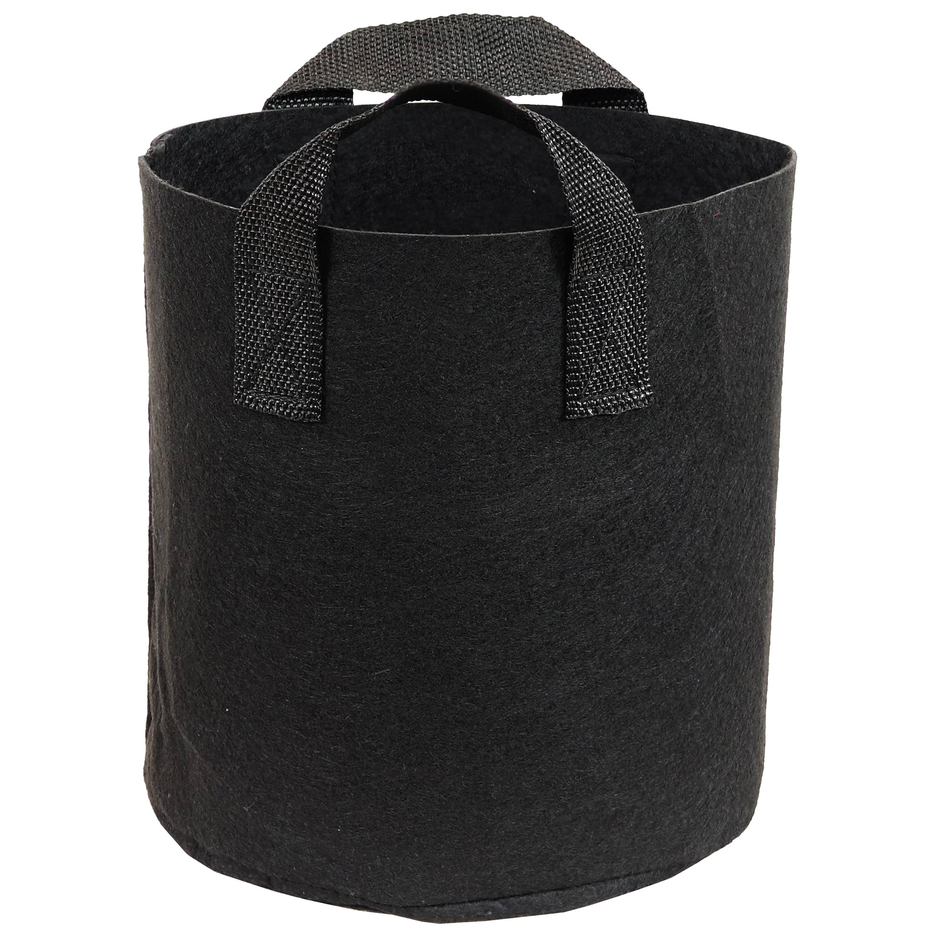 Alt View 6. Sunnydaze - Nonwoven Polypropylene Fabric Grow Bag with Handles - 2 gallon - Black.