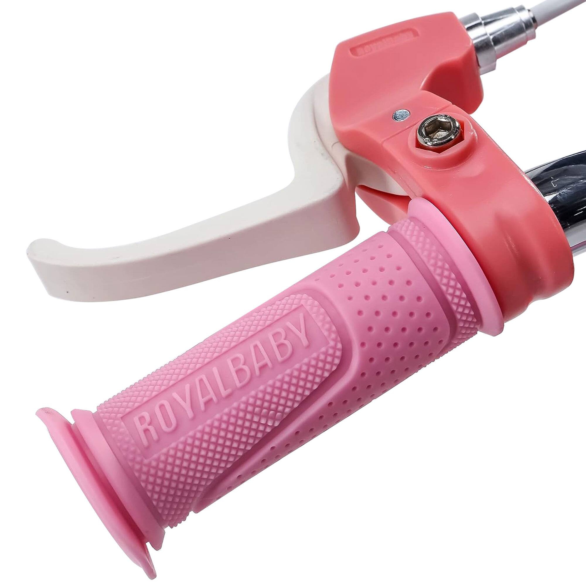 Alt View 2. RoyalBaby - RoyalBaby Little Swan 12" Carbon Steel Kids Bicycle with Dual Hand Brakes, Pink - Swan/Pink (2-Handlebrake).