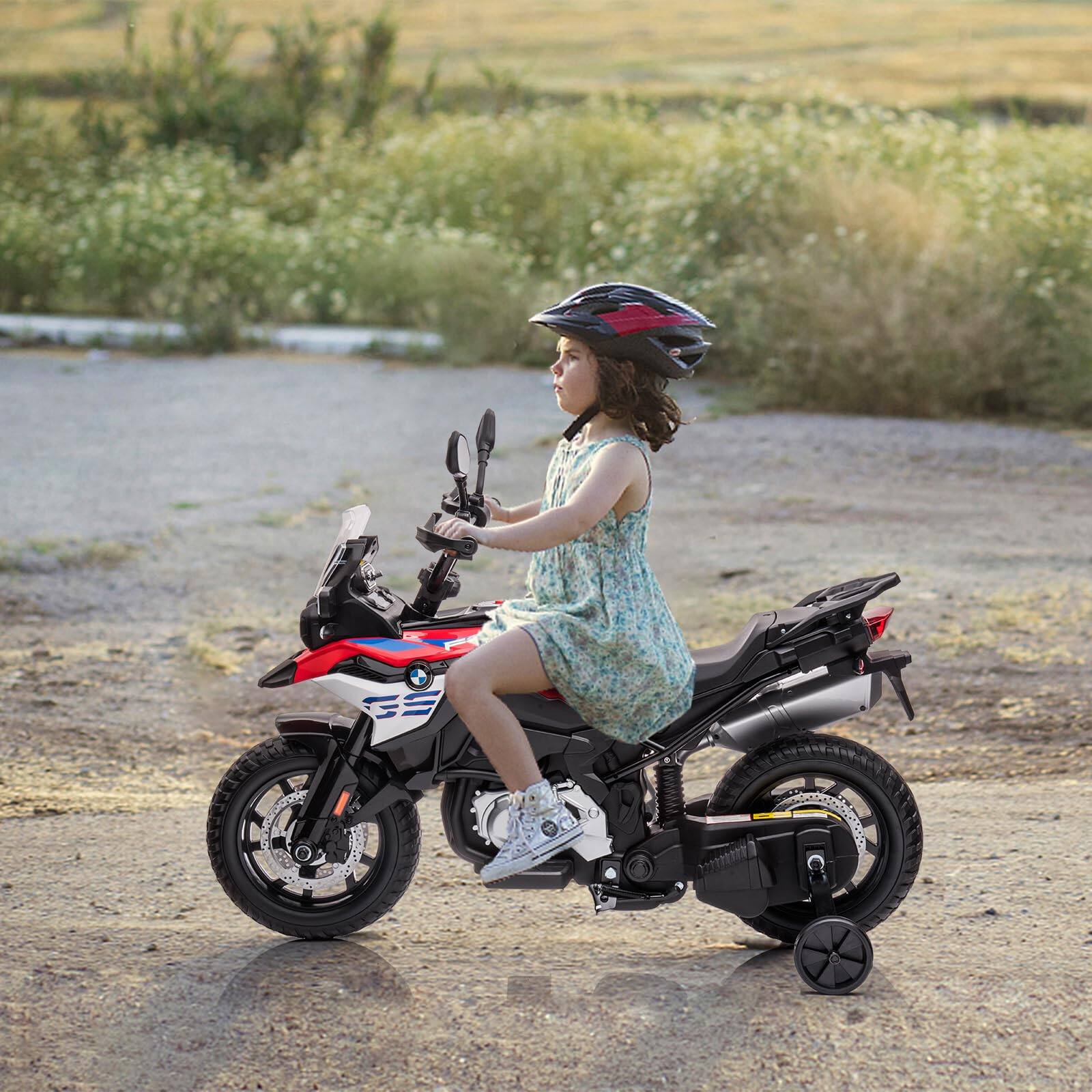 Alt View 4. GARVEE - 12V BMW Kids Motorcycle Ride-On Toy, Licensed with Dual Motor, Spring Suspension, High/Low Speed, Music, LED Lights.