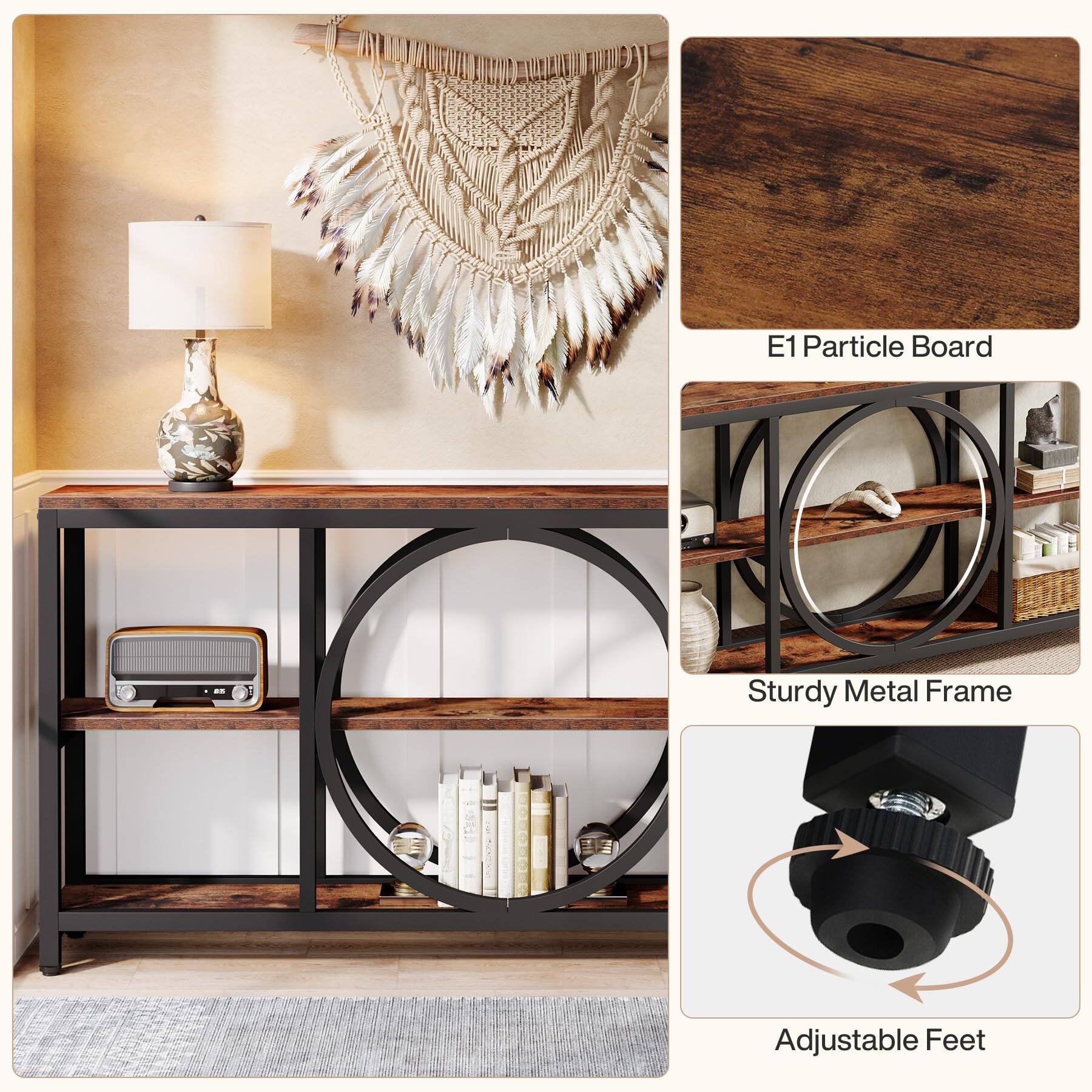 E1 Particle Board  
25  
Sturdy Metal Frame  
Adjustable Feet