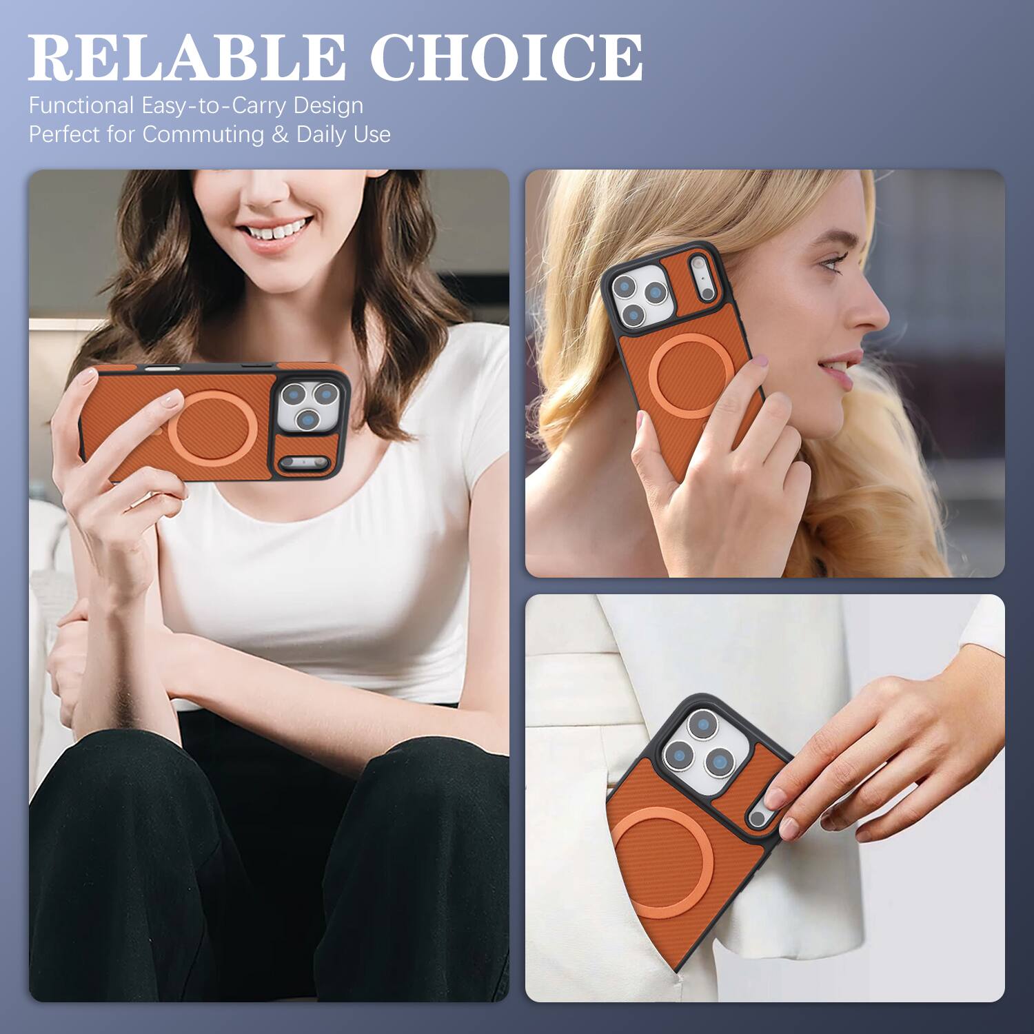 RELIABLE CHOICE  
Functional Easy-to-Carry Design  
Perfect for Commuting & Daily Use
