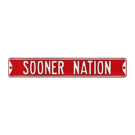 Authentic Street Signs - Oklahoma Sooners 6" x 36" College Ave Street Sign - Crimson