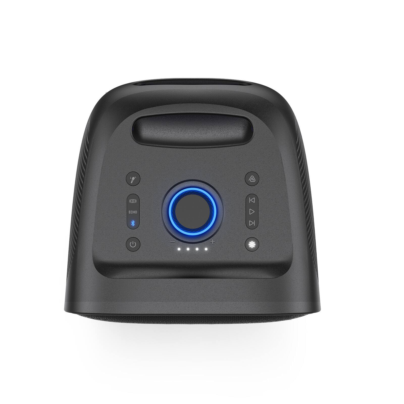 Back. Tronsmart - Halo 210 Portable Wireless AI Karaoke Party Speaker, 140W Powerful Sound & Deep Bass, RGB Lights, AI Vocal Removal, 18H - Black-2 Wireless Microphones.