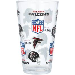 The Memory Company - Atlanta Falcons 16oz. Allover Print Pint Glass - Multicolor