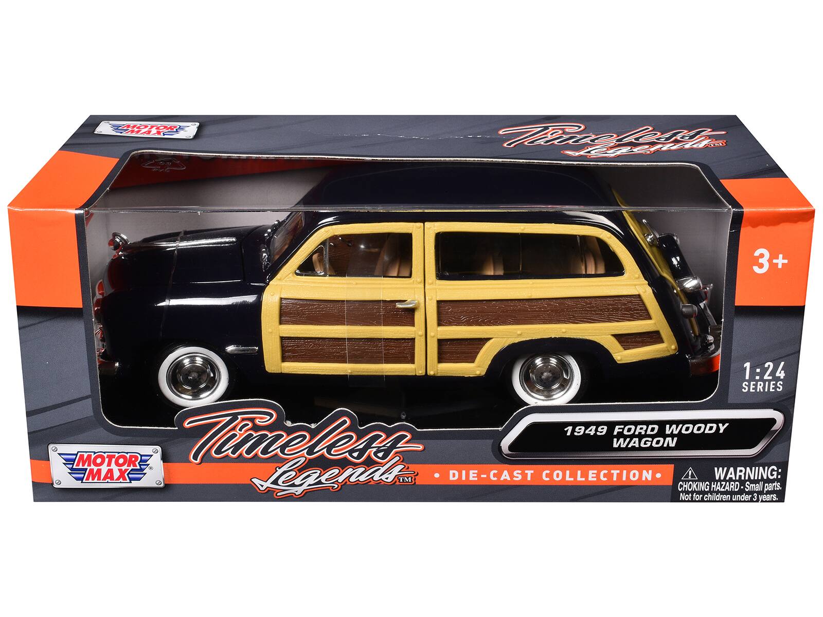 MTR MA Rrelr i CUAL 3+ 1:24 SERIES 1949 FORD WOODY WAGON MAX Legends™ DIE-CAST COLLECTION WARNING: CHOKING HAZARD - Small parts. Not for children under 3 years.