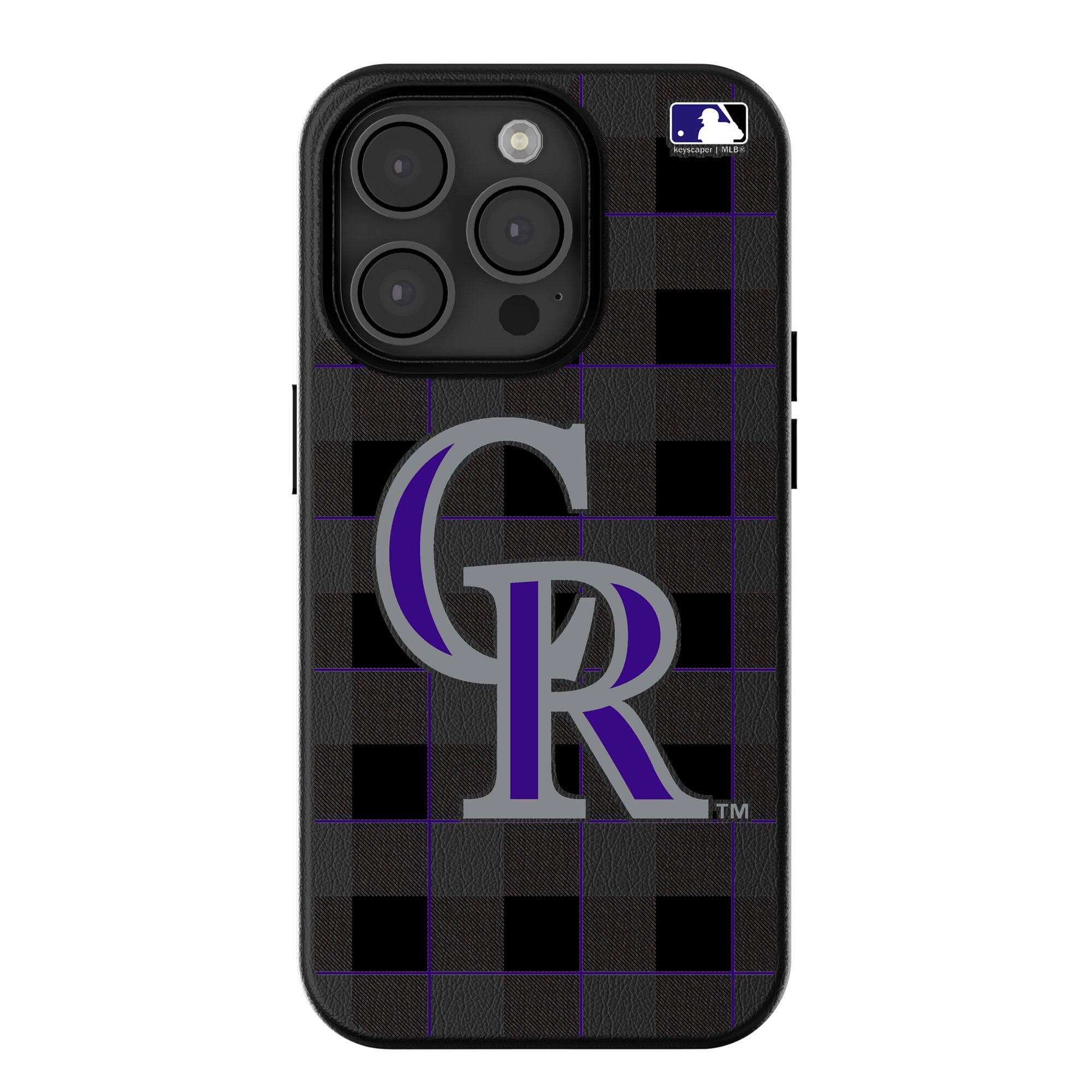 Keyscaper - MLB - Colorado Rockies Plaid Magnetic Bump iPhone Case - 15 - Black price history on PriceWatchPro
