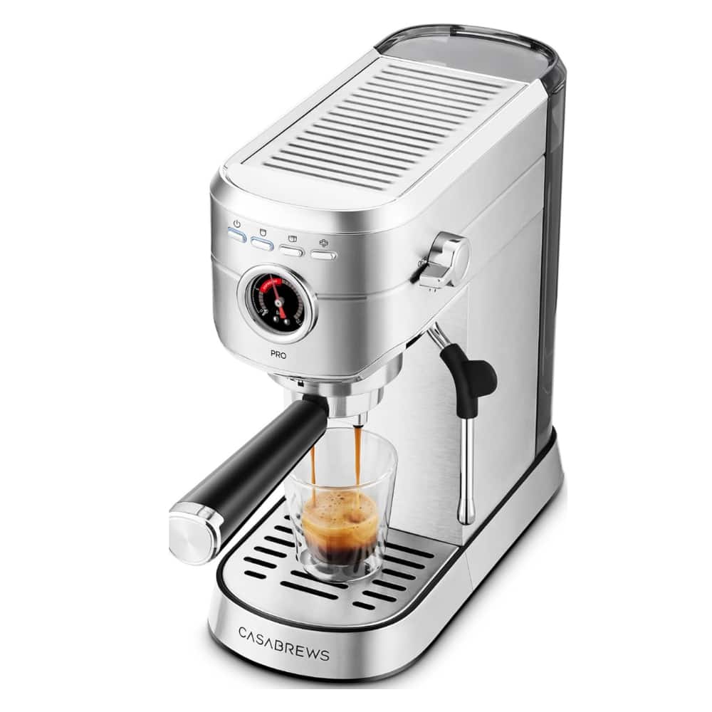 Casabrews - CM5418Pro 20-Bar Espresso Machine and Coffee Maker - Silver