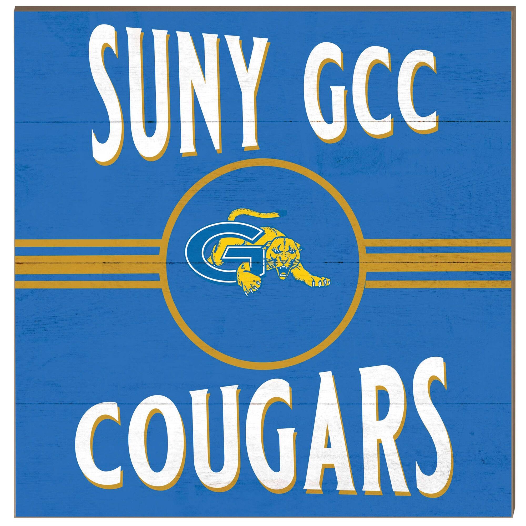 SUNY Genesee Community College 10'' x 10'' Retro Team Sign