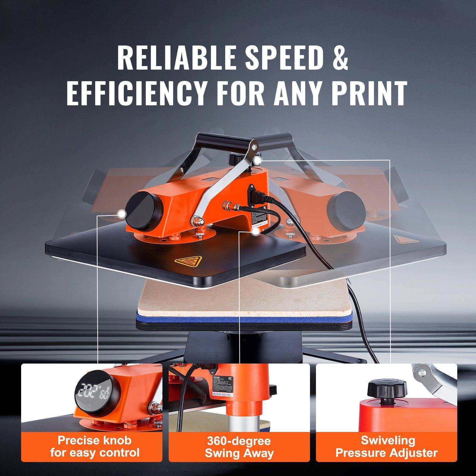 RELIABLE SPEED & EFFICIENCY FOR ANY PRINT

- Precise knob for easy control
- 360-degree Swing Away
- Swiveling Pressure Adjuster